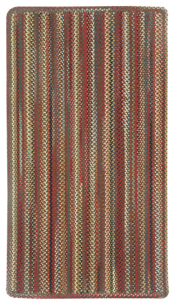 Capel Portland Brown 0346_700 Braided Rugs - 3' X 5' Concentric Rectangle