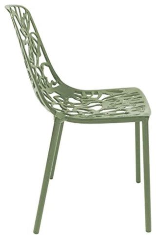 LeisureMod Modern Devon Aluminum Chair, Set of 4