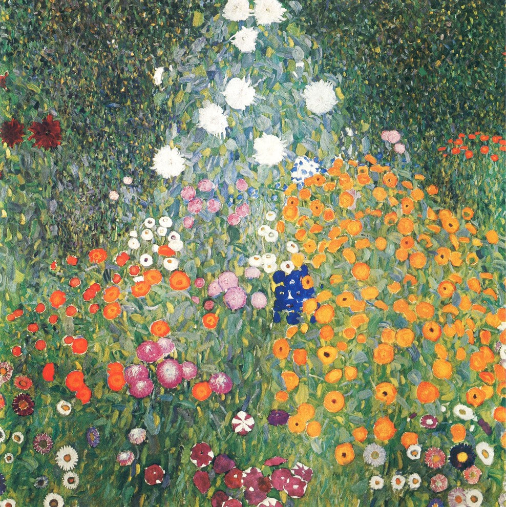 Gustav Klimt A Flower Garden, 20"x20" Wall Decal Print