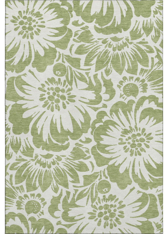 Premium Machine Washable Mayfield AMF551 Aloe 3' x 5' Rug