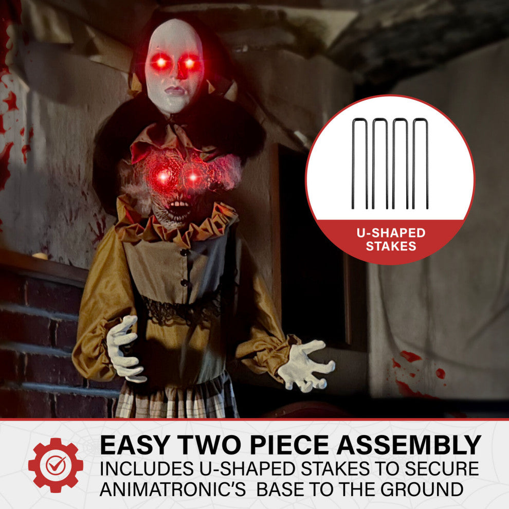 Lifesize Animatronic Haunted Woman, Lights and Sound
