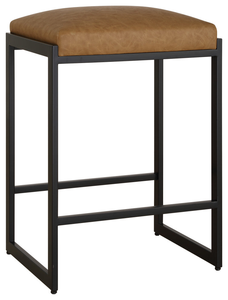 Uttermost - 23446 - Counter Stool - Atticus - Satin Black
