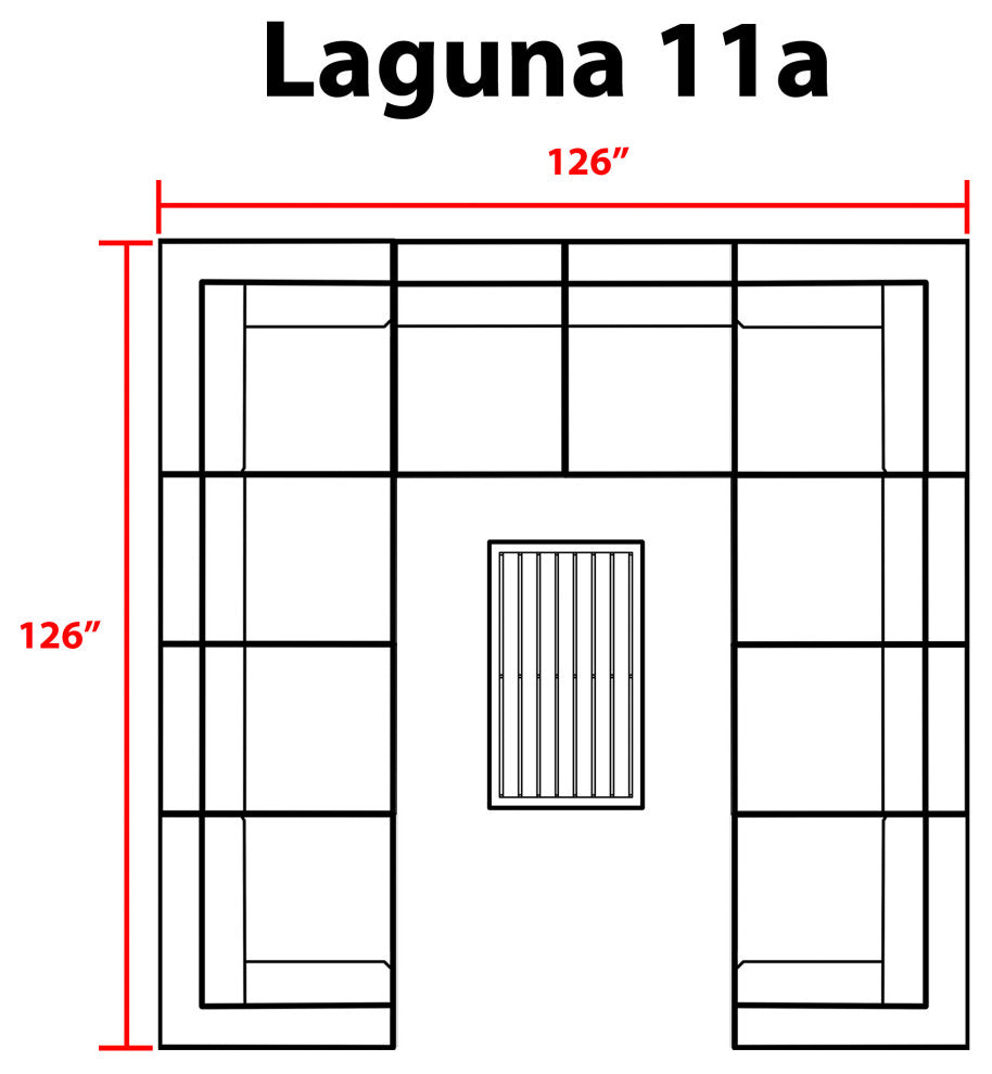 Laguna 11 Piece Outdoor Wicker Patio Furniture Set 11a