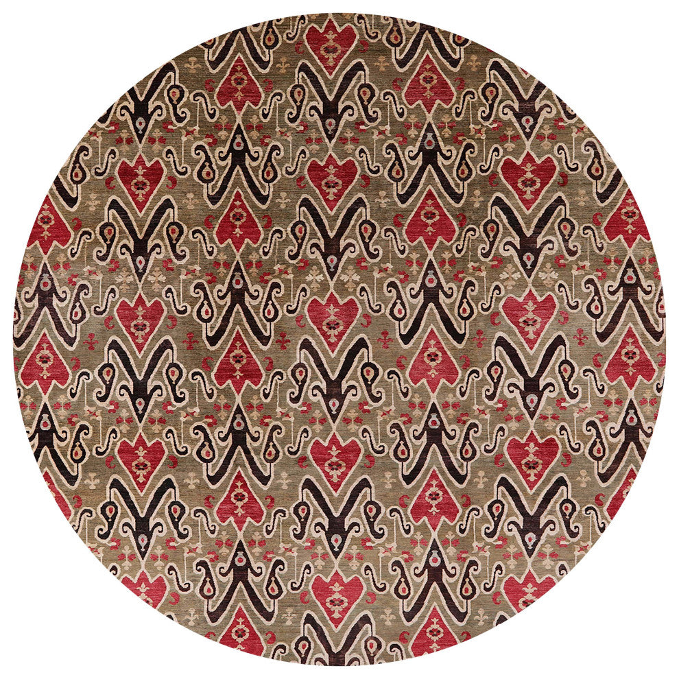 Ahgly Company Indoor Round Mid-Century Modern Area Rugs, 7' Round