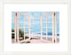 "Sandpiper Beach through Door" Framed Digital Print by Diane Romanello, 27x21"