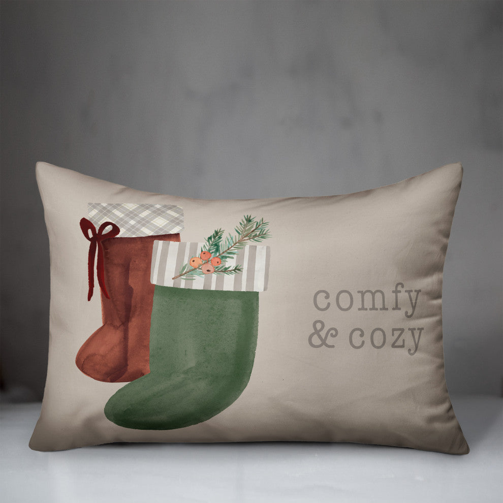 Comfy Cozy Stockings 6 20x14 Spun Poly Pillow