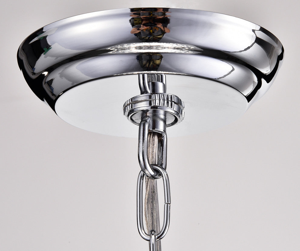Clarus 5-Light Chrome Four Tier Crystal Chandelier Ceiling Fixture Glam Lighting