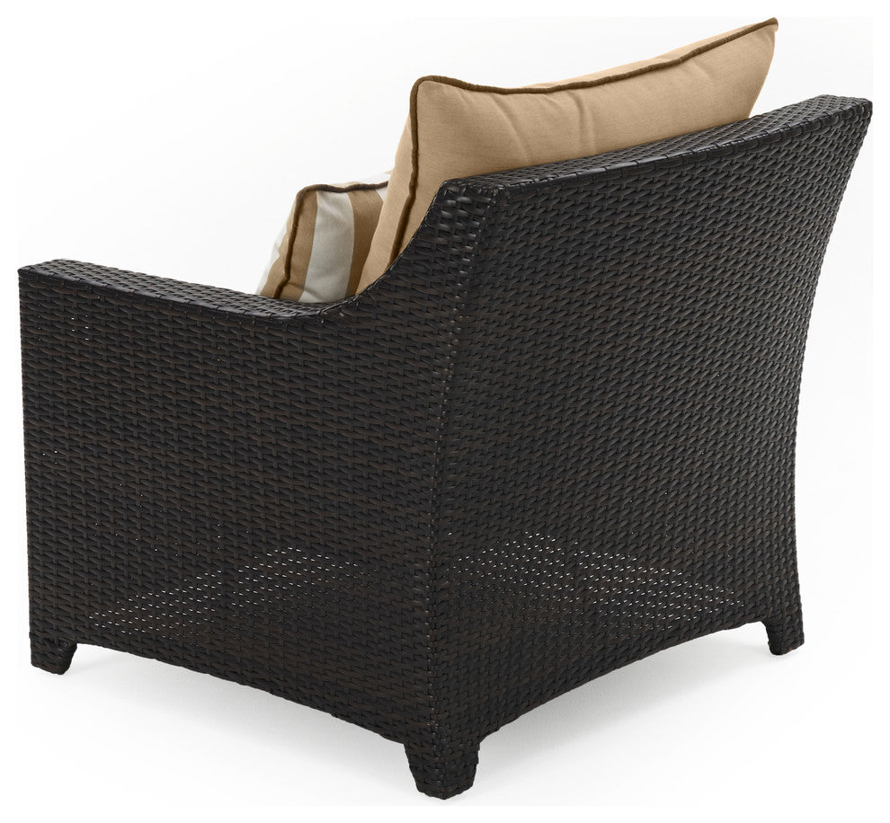 Deco 2 Piece Aluminum Outdoor Patio Club Chairs, Maxim Beige
