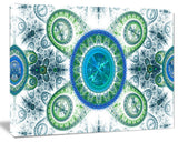 Blue Psychedelic Relaxing Art, Abstract Canvas Art Print, 20x12