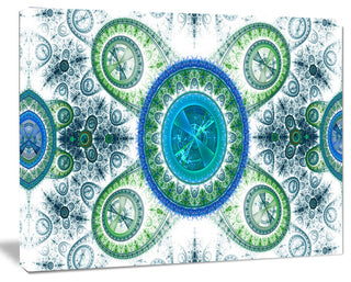 Blue Psychedelic Relaxing Art, Abstract Canvas Art Print, 20x12