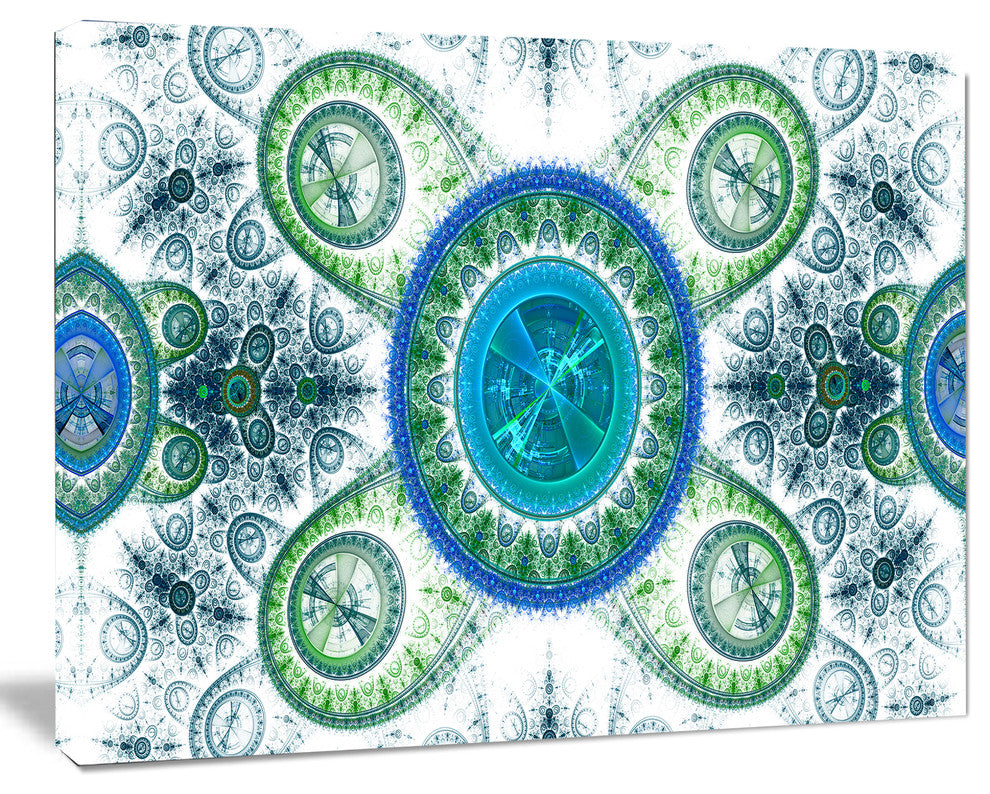 Blue Psychedelic Relaxing Art, Abstract Canvas Art Print, 20x12
