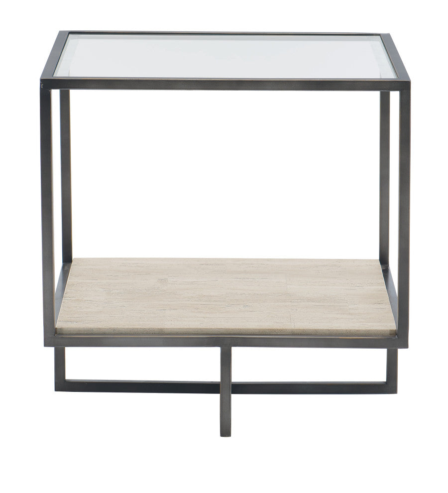 Bernhardt Harlow Metal Square End Table