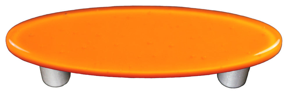 Pumpkin Orange Pull Oval, Black Post
