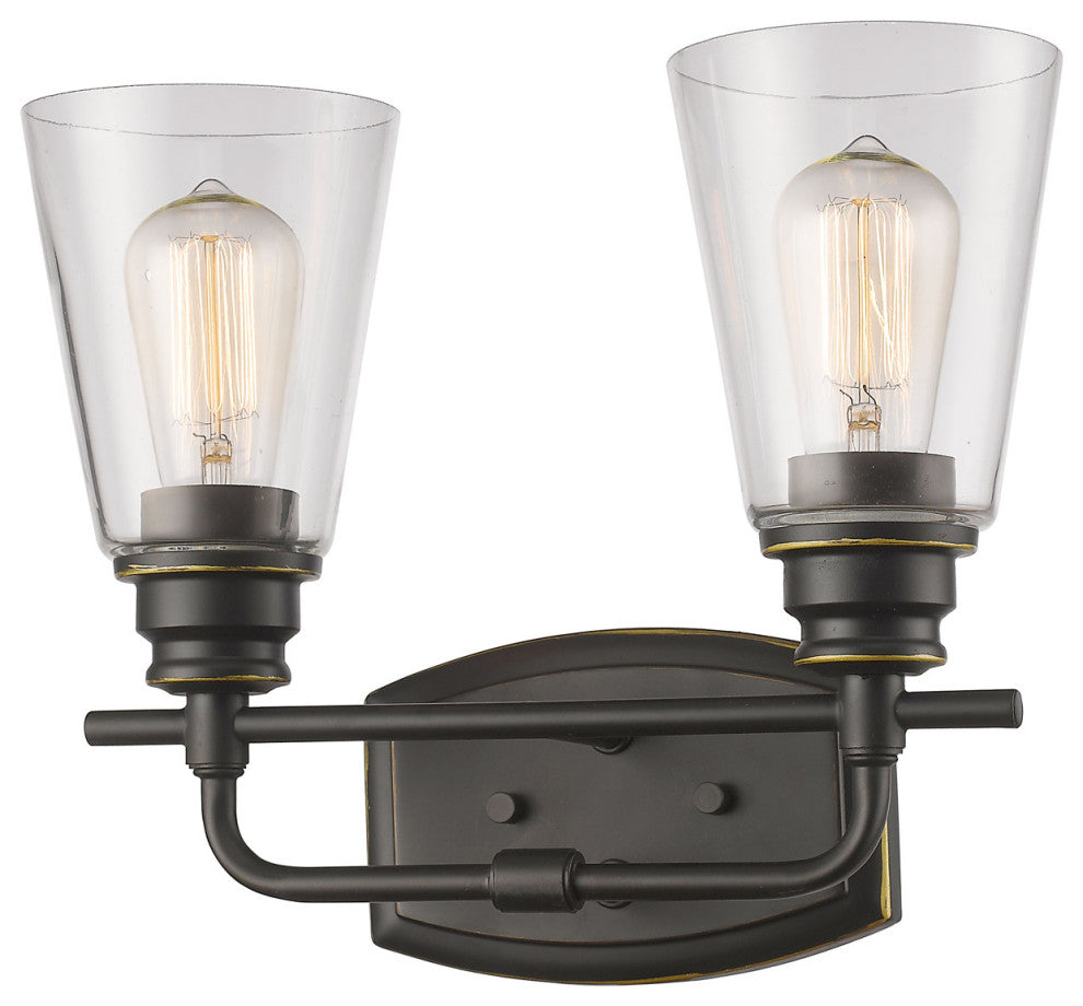 Annora 2 Light Bathroom Vanity Light, Olde Bronze