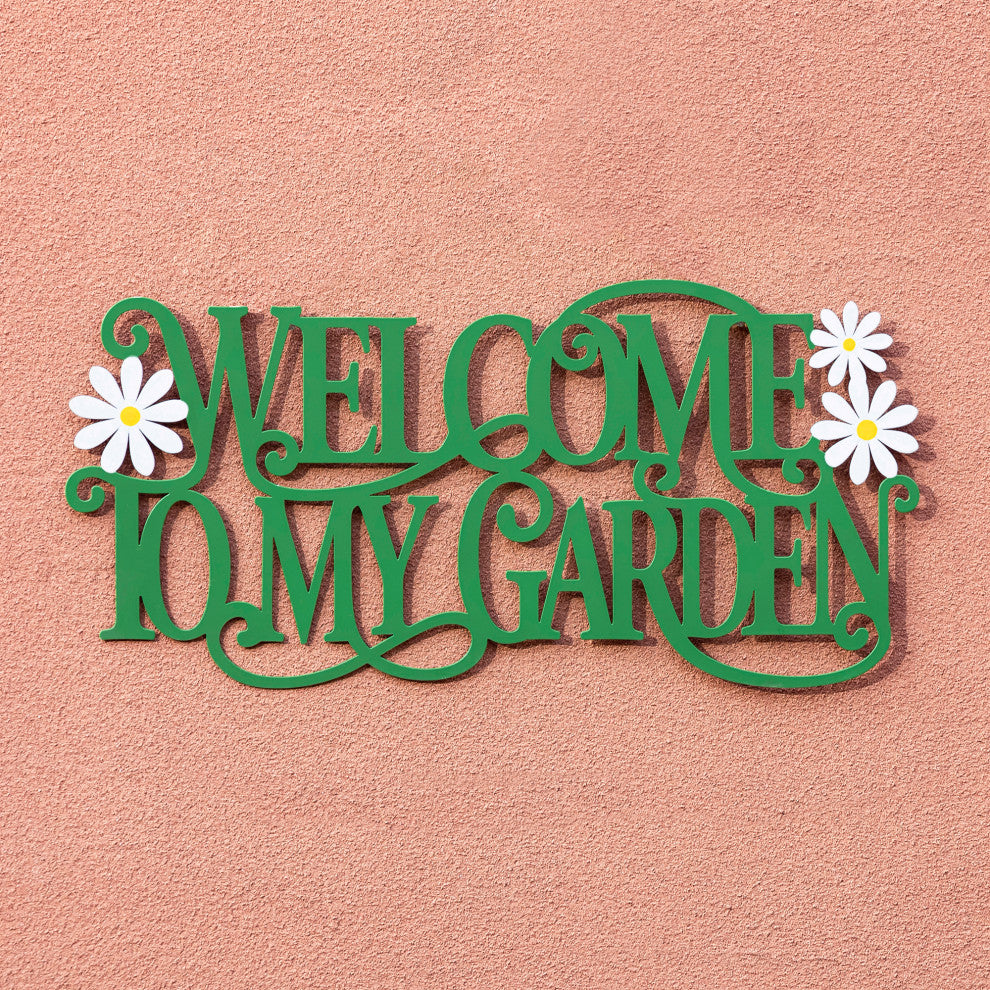 24"L "Welcome to My Garden"  Wall Decor