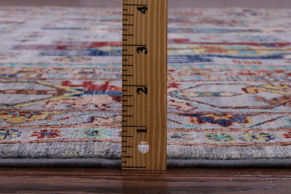 6' 11" X 9' 3" Tribal Fine Serapi Hand-Knotted Wool Rug - Q12497