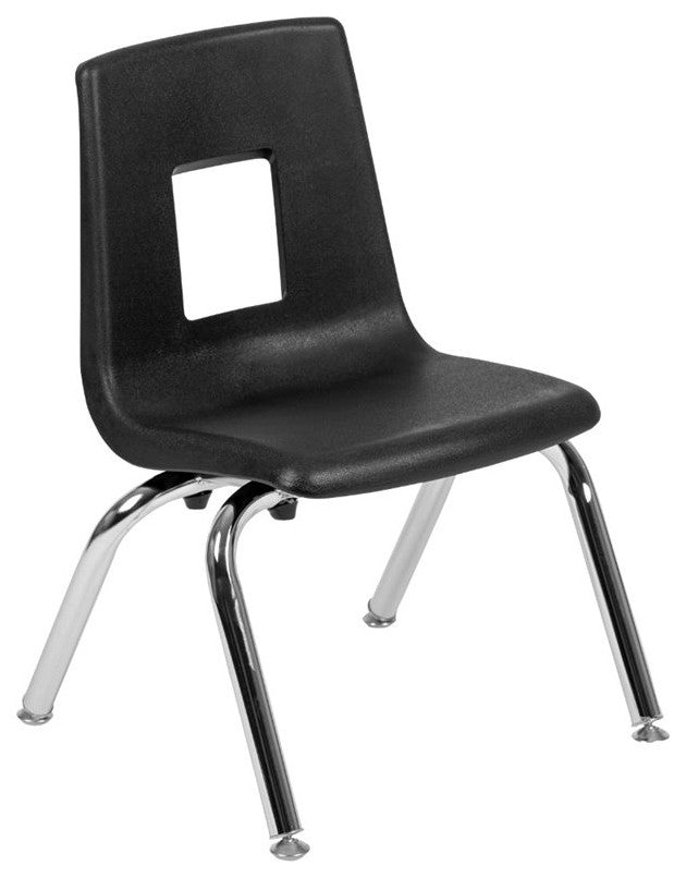 60" Circle Wave Activity Table Set with 12" Student Stack Chairs, Grey