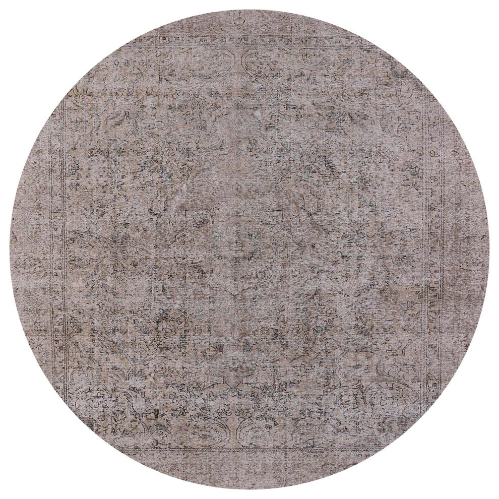 Ahgly Company Indoor Round Mid-Century Modern Area Rugs, 7' Round