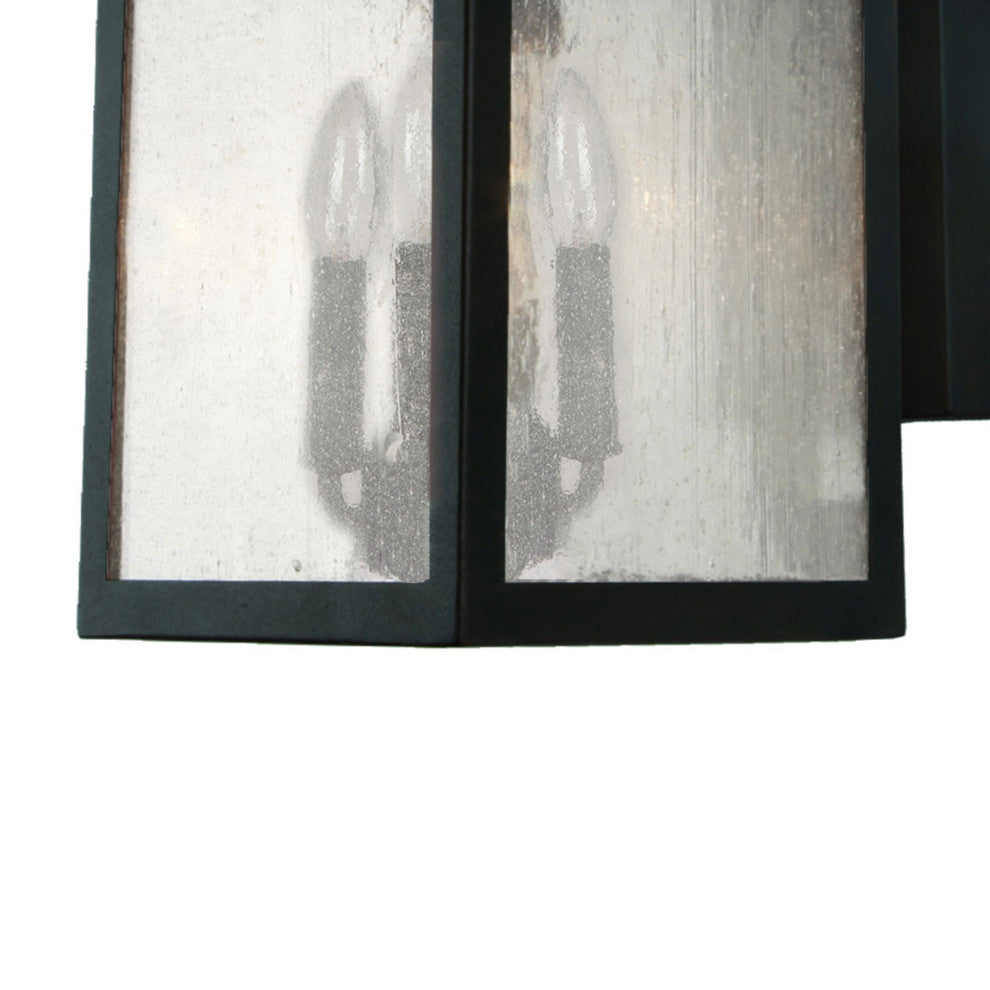 ELW2284BL - Morgan 3 Light Outdoor Wall Mounted Lighting In Rich Black  Finish