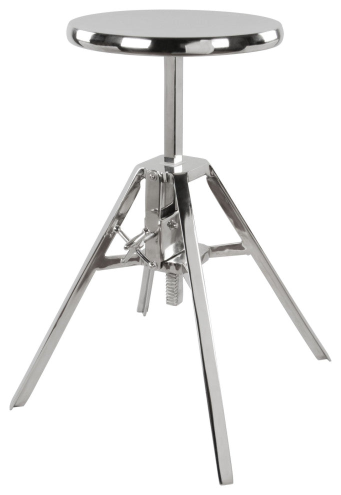 Accent Chair, Aluminum, Metal, Silver, Industrial Craftman Lounge Hospitality
