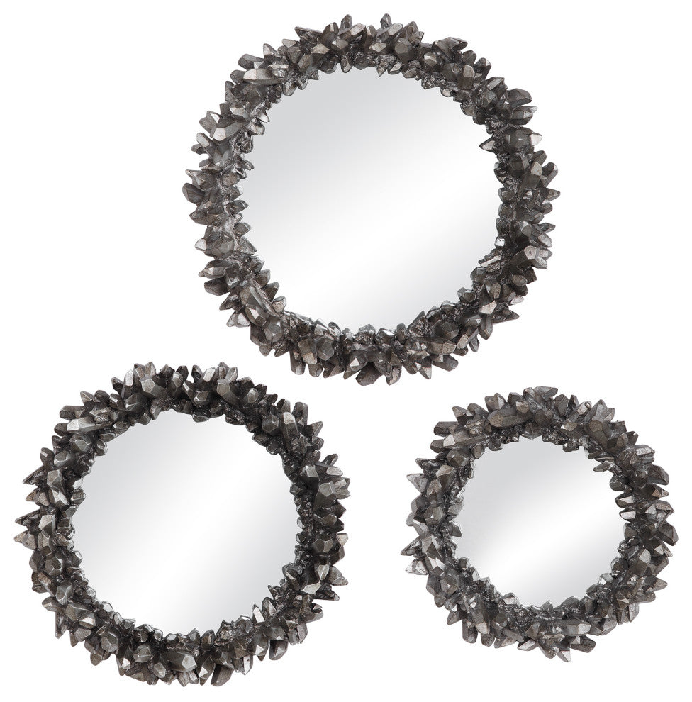 Uttermost Galena Round Mirrors, S/3