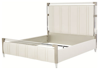 Penthouse Queen Short Panel Bed, Ash Gray