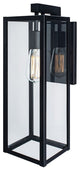 Norwell Lighting Capture Outdoor 1 Light 17" Sconce, Matte Black 1186-MB-CL
