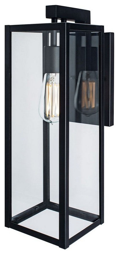Norwell Lighting Capture Outdoor 1 Light 17" Sconce, Matte Black 1186-MB-CL