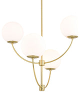 Vaxcel Lighting H0295 Avers 4 Light 26"W Chandelier - Natural Brass