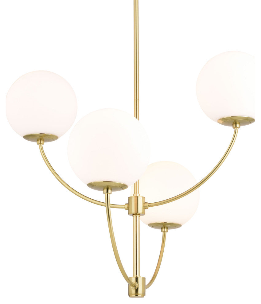Vaxcel Lighting H0295 Avers 4 Light 26"W Chandelier - Natural Brass