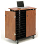 Oklahoma Sound Laptop Charging/Storage Cart, Cherry/Black