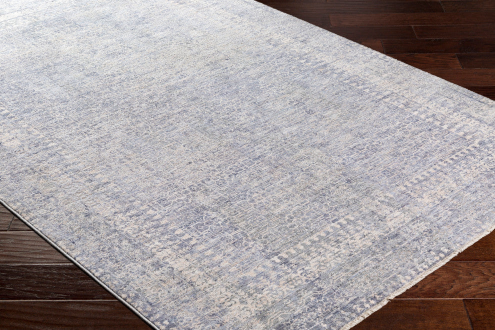 Surya Presidential PDT-2320 5'x8'2" Rug, Bright Blue/Dark Green/Medium Gray