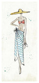 "Beach Divas III Color" Digital Paper Print by Anne Tavoletti, 22"x46"