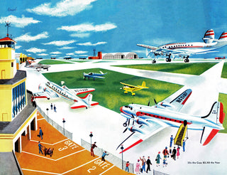"Airport" Painting Print on Canvas by Curtis