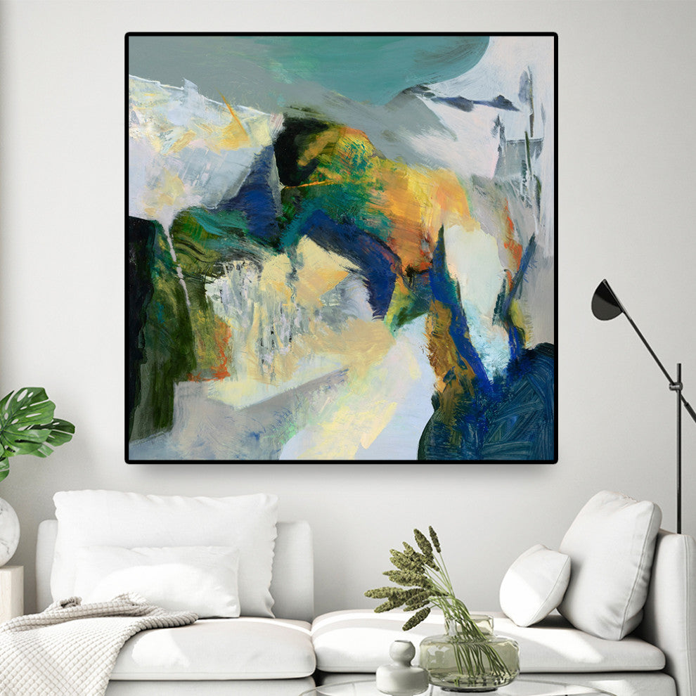 "Iceberg" Oversized Framed Canvas, 45" x 45"