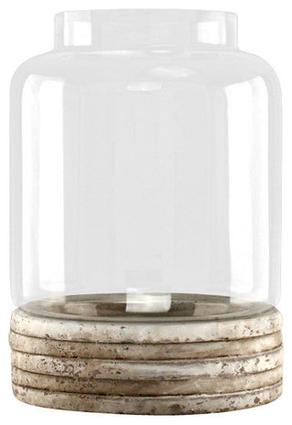 Ridged Pottery Jar, Large