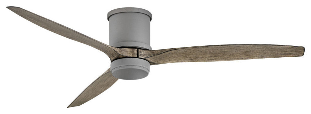 Hinkley Hover 60" Integrated LED Flush Mount Ceiling Fan, Graphite + Driftwood