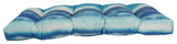 42"X19" U-Shaped Patterned Polyester Tufted Settee/Bench Cushion, Willsboro Blue