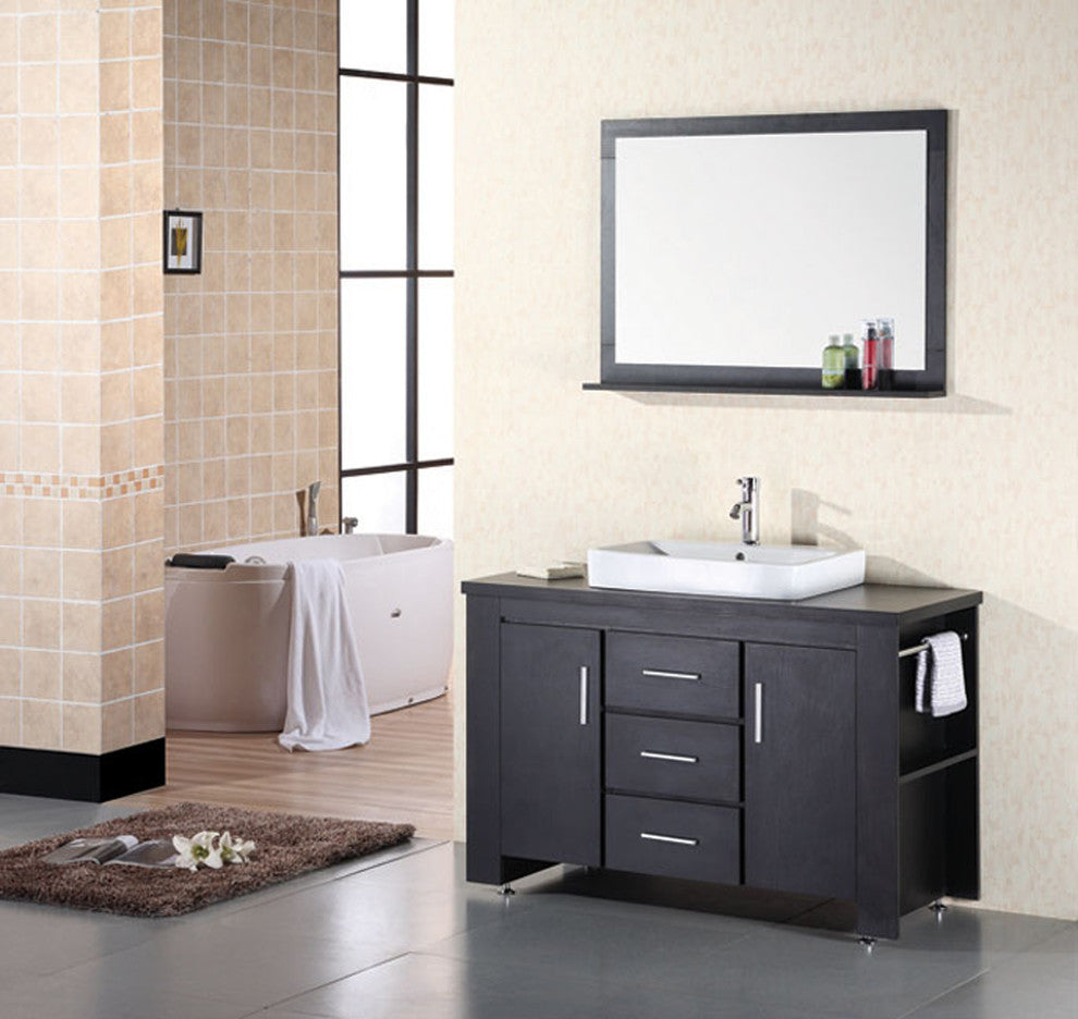 Washington 48" Single Sink Vanity Set, Espresso