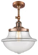 Franklin Restoration Large Oxford 1 Light Semi-Flush Mount in Antique Copper