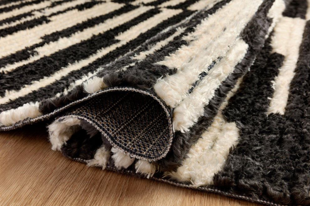 Chris Loves Julia x Loloi Alice Cream/Charcoal 9'-2" x 13' Area Rug