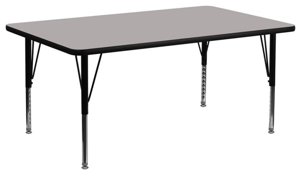 24''Wx60''L Gray Hp Laminate Activity Table