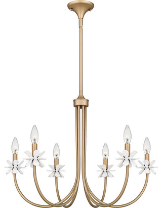 Remy Six Light Chandelier in Bronze Gold