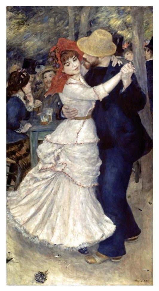 "Dance at Bougival" Digital Paper Print by Pierre-Auguste Renoir, 18"x32"