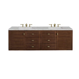 Amberly 30" Single Vanity, Mid-Century Walnut, 72", Victorian Silver, Three-Hole