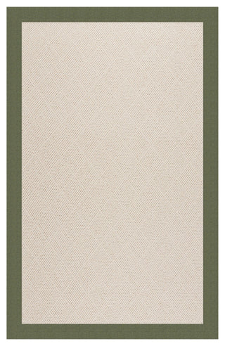 Zoe-White Wicker Machine Tufted Rectangle Rug, Plant Green, 4'x6'