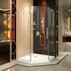 DreamLine Prism Lux 36x74 3/4 Neo-Angle Shower Enclosure, Chrome, White Base