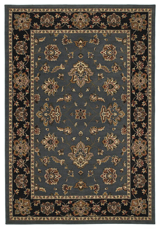 Oriental Weavers Ariana Collection Blue/Black Floral Indoor Area Rug 7'10"X11'