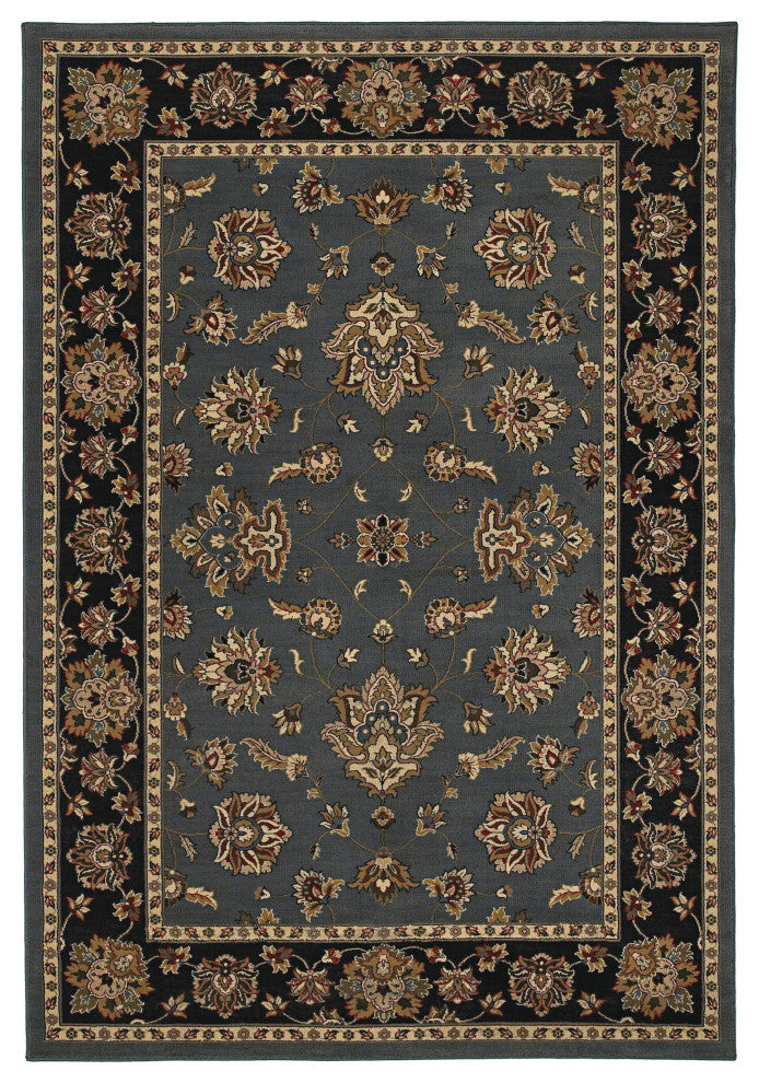 Oriental Weavers Ariana Collection Blue/Black Floral Indoor Area Rug 7'10"X11'