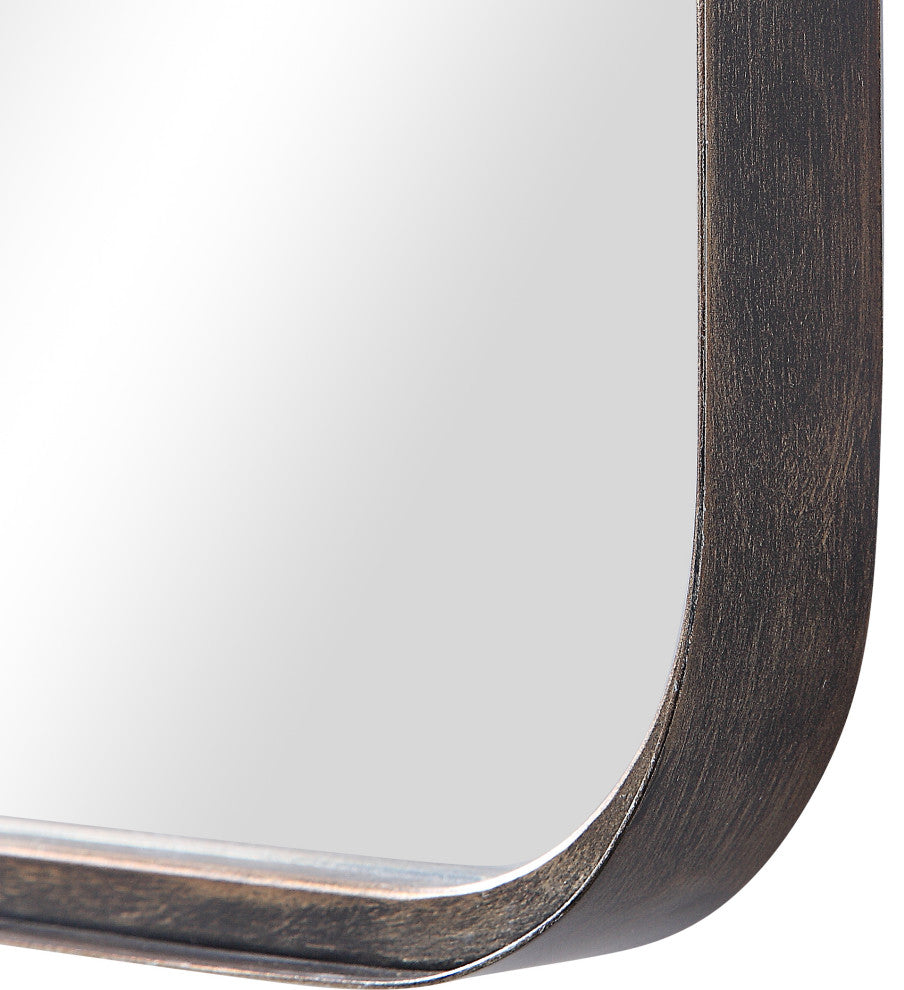36" Industrial Bronze Metal Mirror